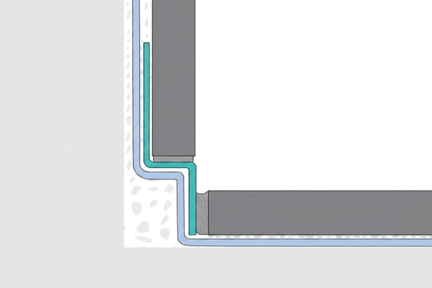 Gefällekeil Wand technische Zeichnung
