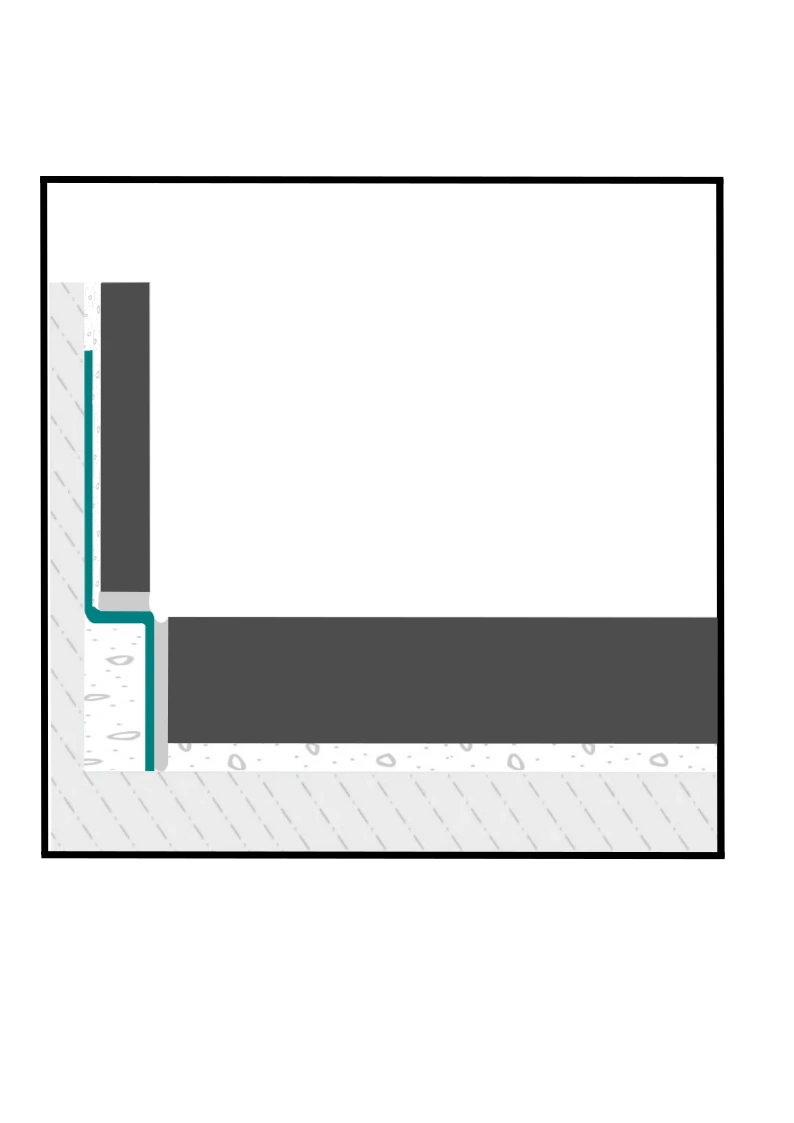 Gefällekeil Wand technische Zeichnung